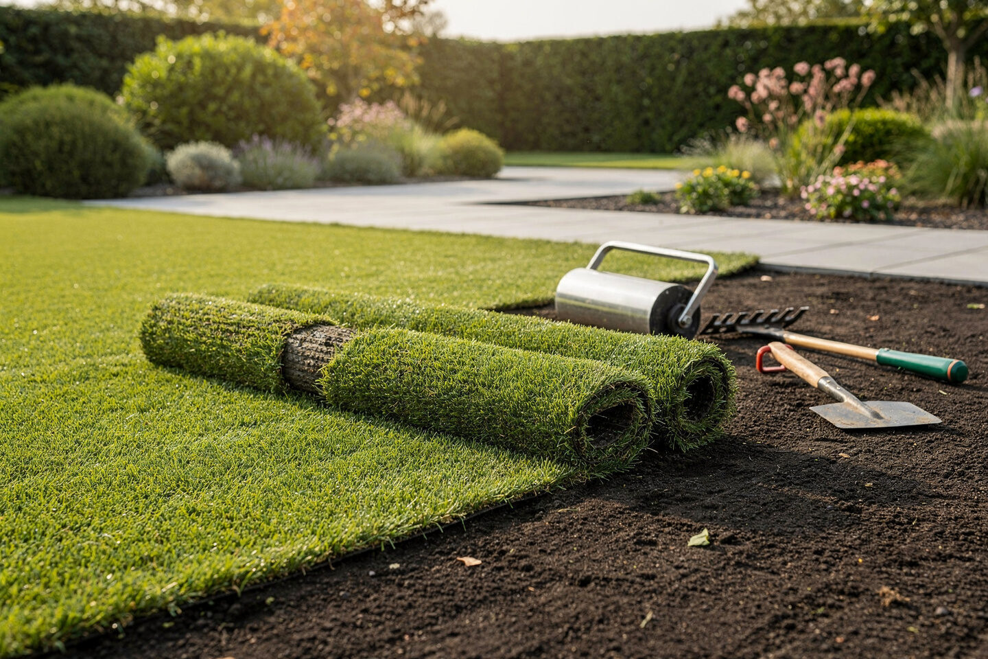 Rollrasen Verlegen – Galabau De Wit